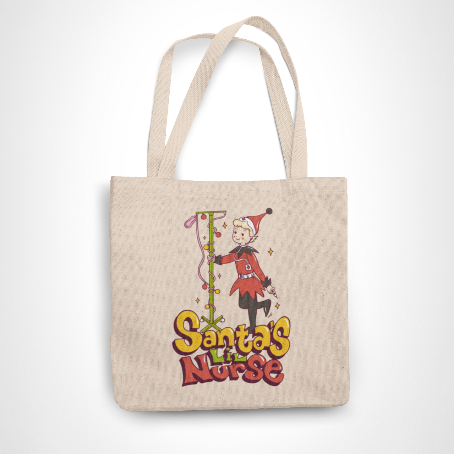Santa's lil Nurse Tote